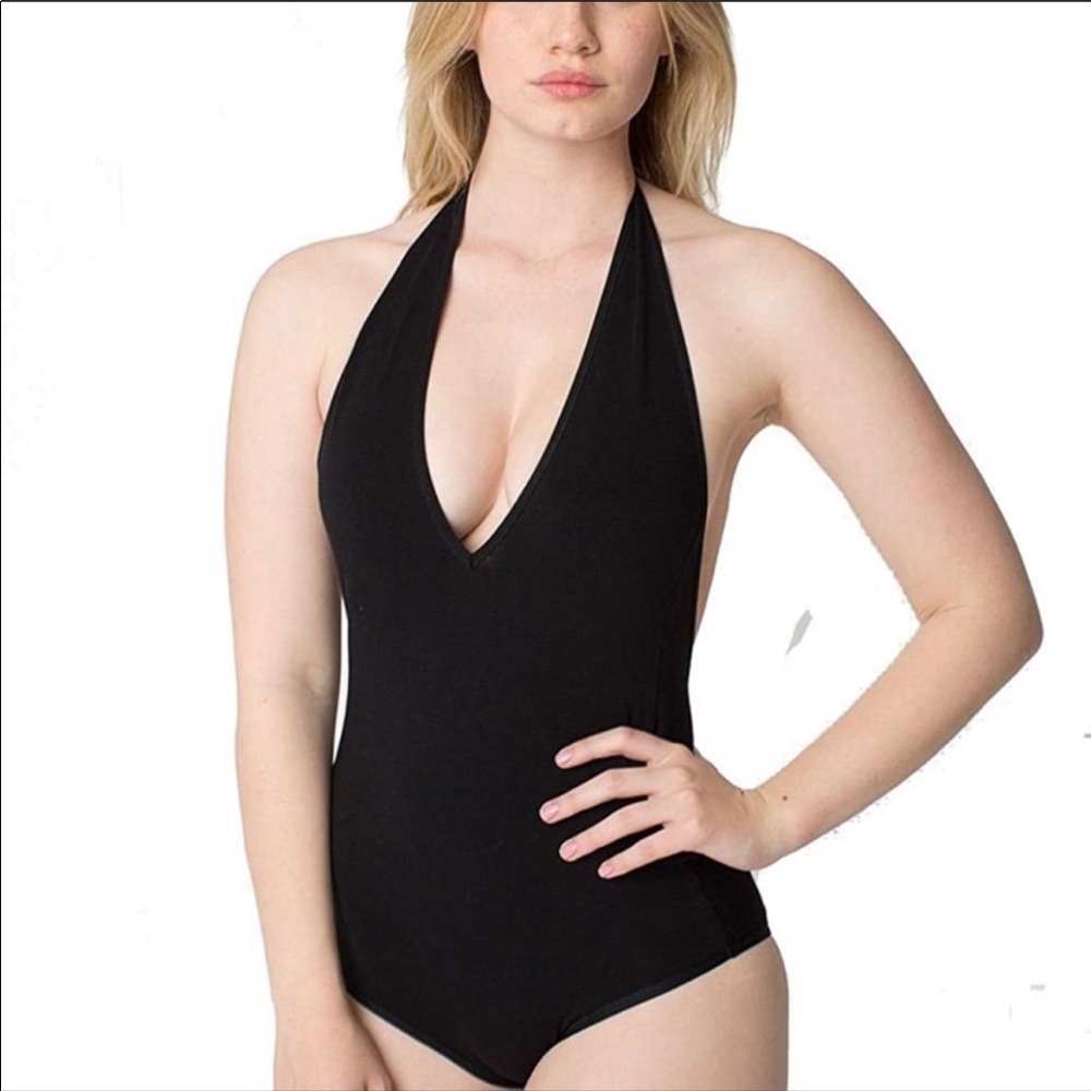 American Apparel Halter Bodysuit Leotard